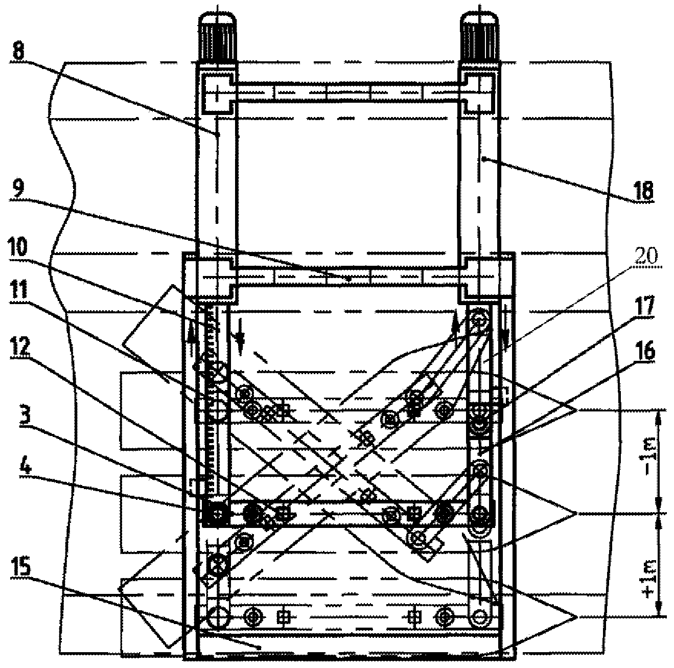 Linkage type horizontal planar motion mechanism