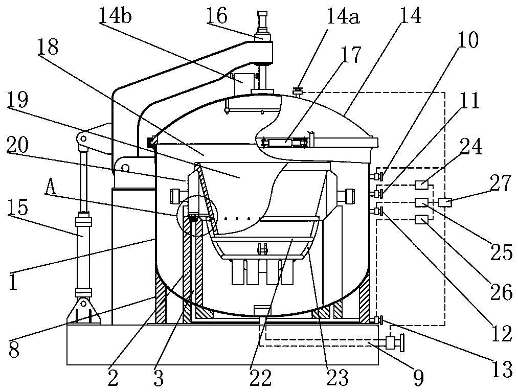 Method for performing hot frowsty treatment on steel slag by applying steel slag frowsty pot