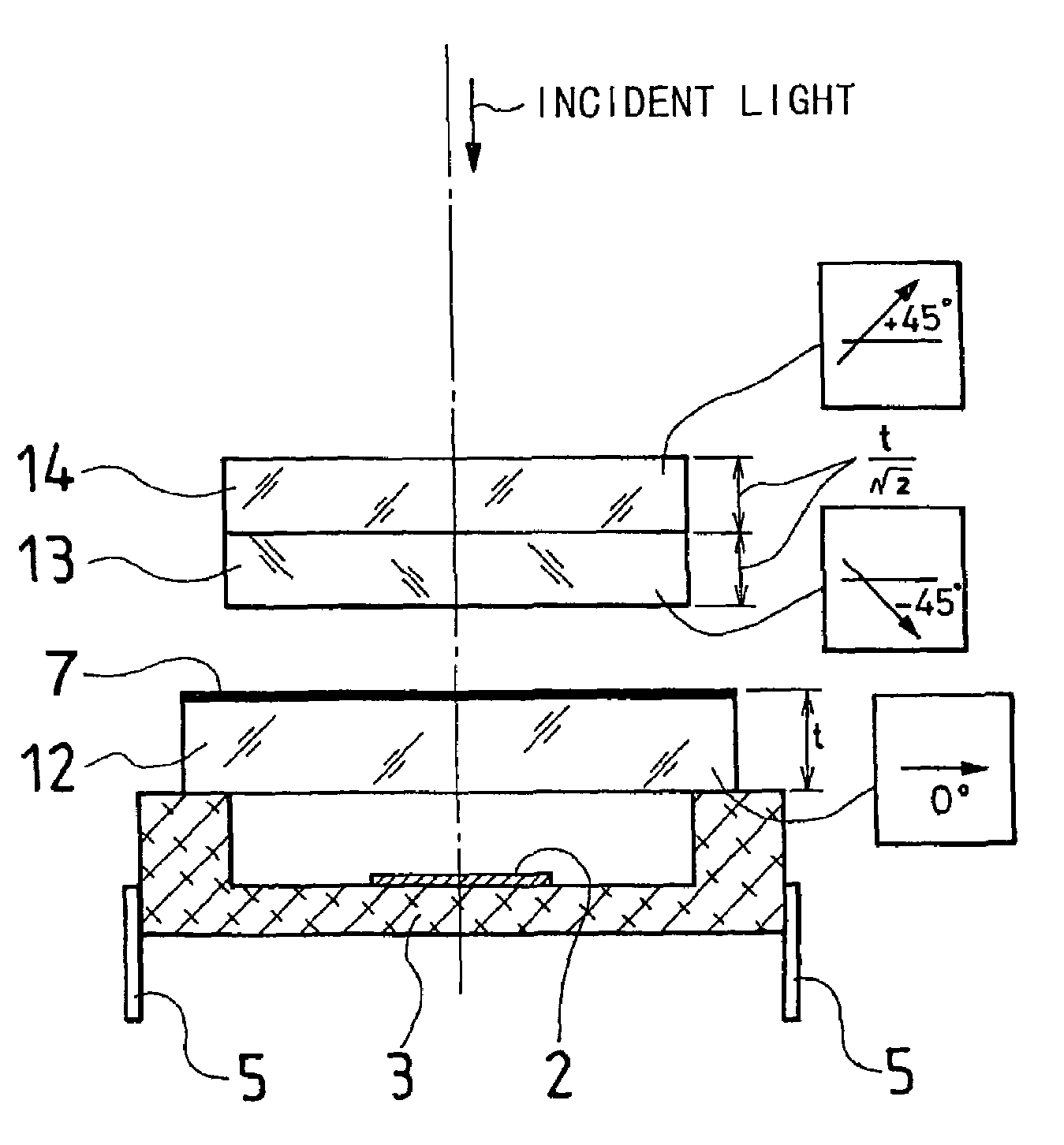 Solid state imaging device for reducing camera size