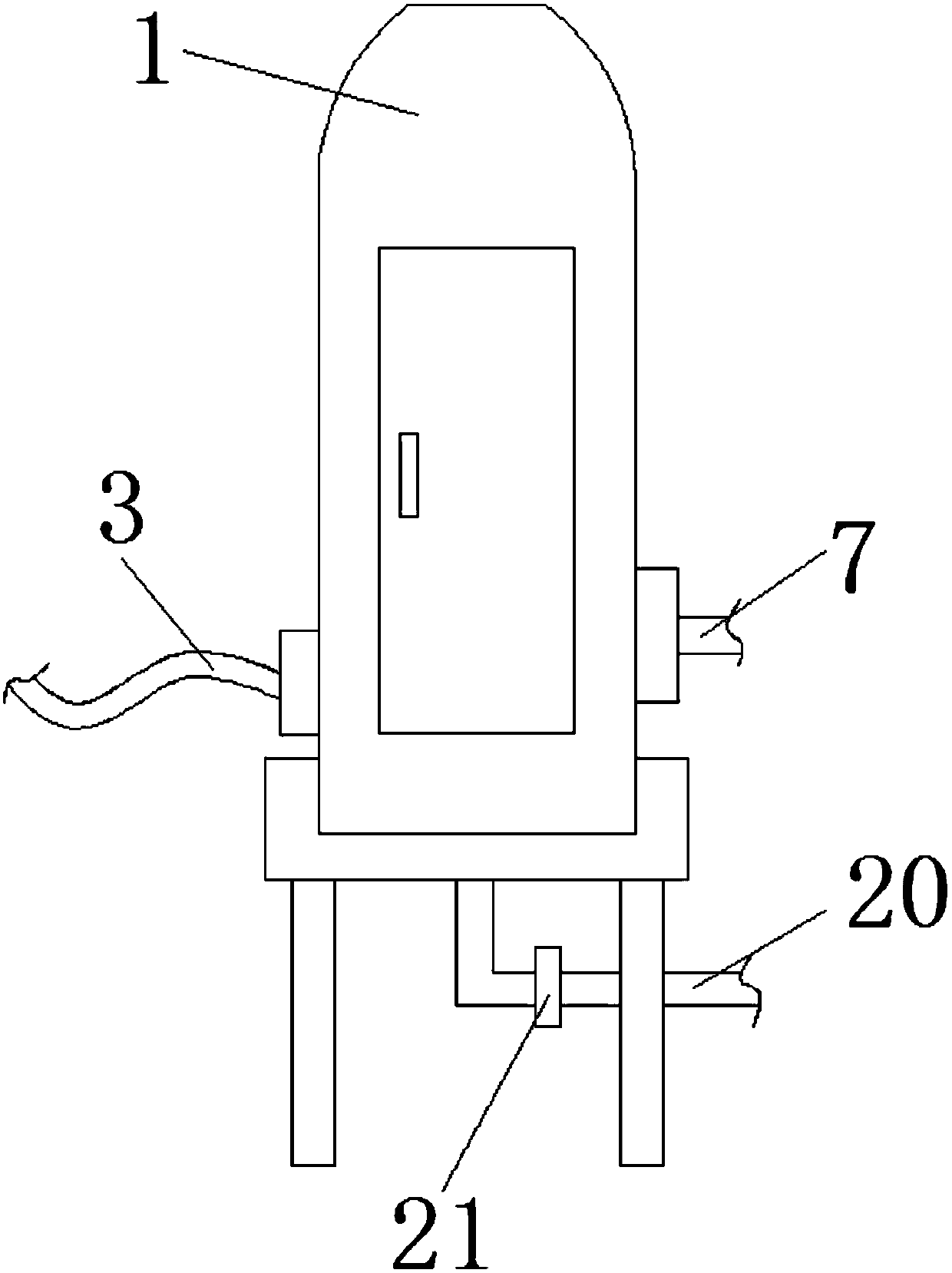 Oil paint tail gas treatment device