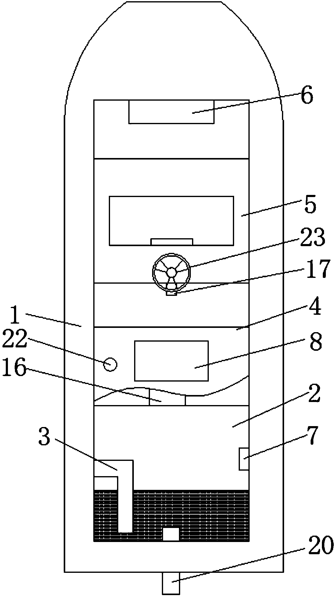 Oil paint tail gas treatment device