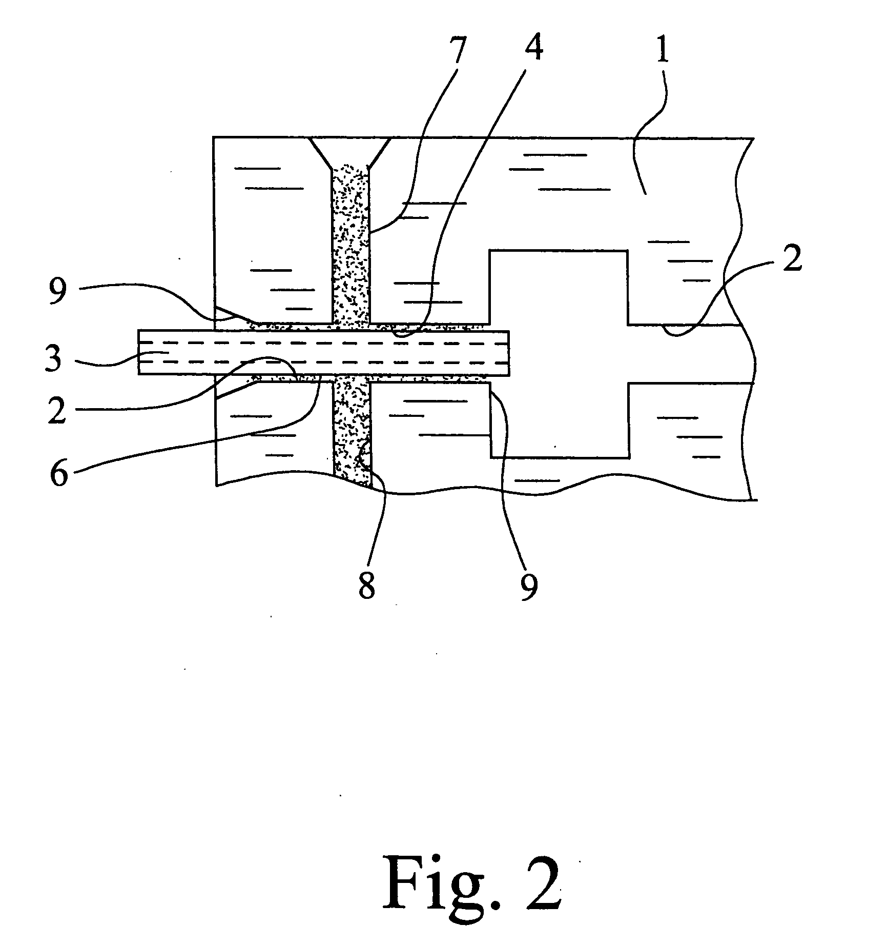 Process and device for coupling hollow fibers to a microfluidic network