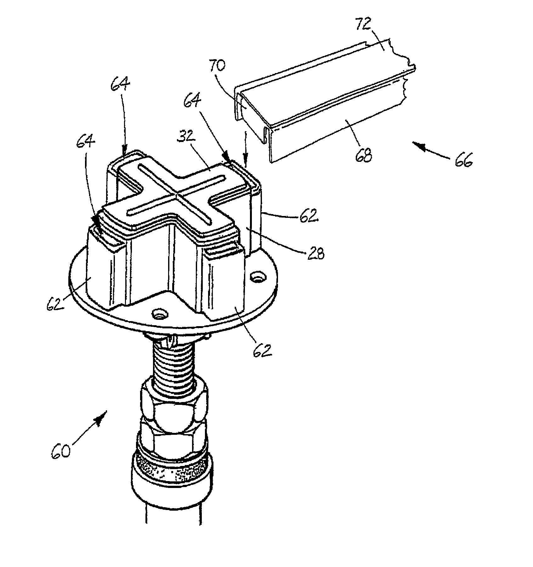 Air tight access floor assembly