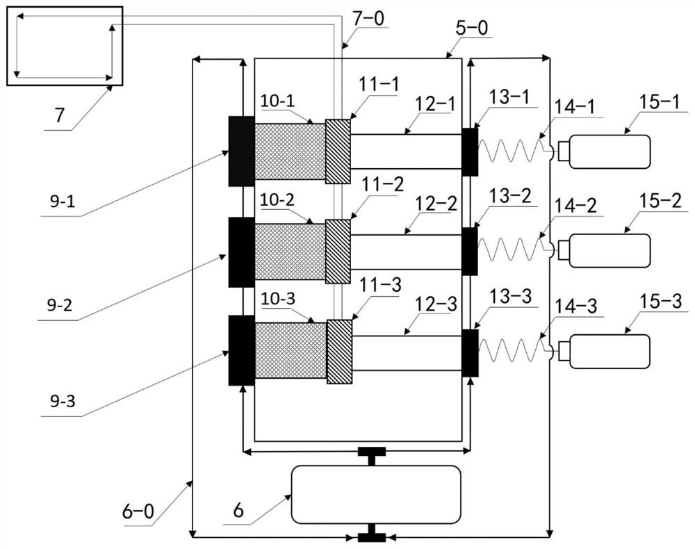 Single-compressor three-cooling-head pulse tube refrigerating machine achieving free adjustment of input work and refrigerating capacity