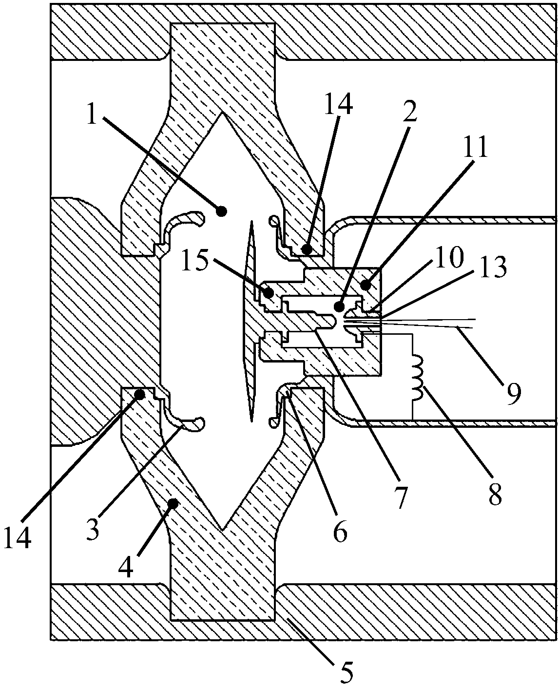 Laser-triggered megavolt-level low-inductance gas switch