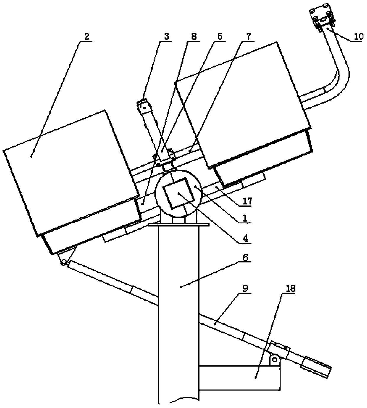 Roof type solar power generation array tracking system