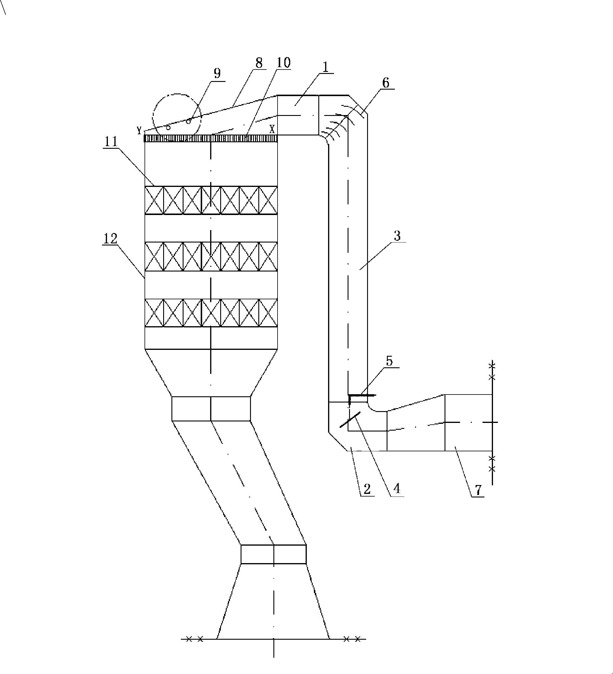 Flue gas denitrating method and flue gas denitrating apparatus with special rectifier cell