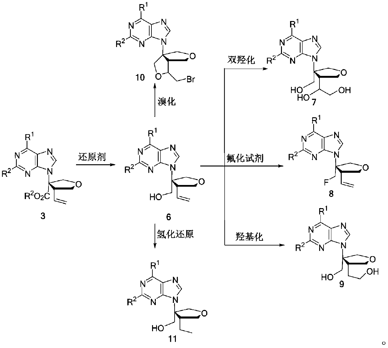 Method for synthesizing chiral isonucleoside analogues through asymmetric cycloaddition reaction