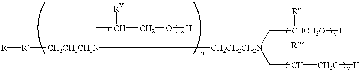 Detergent compositions having polyalkoxylated amine foam stabilizers