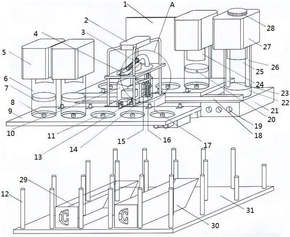 Medicine dispensing device for automatically dispensing tablets