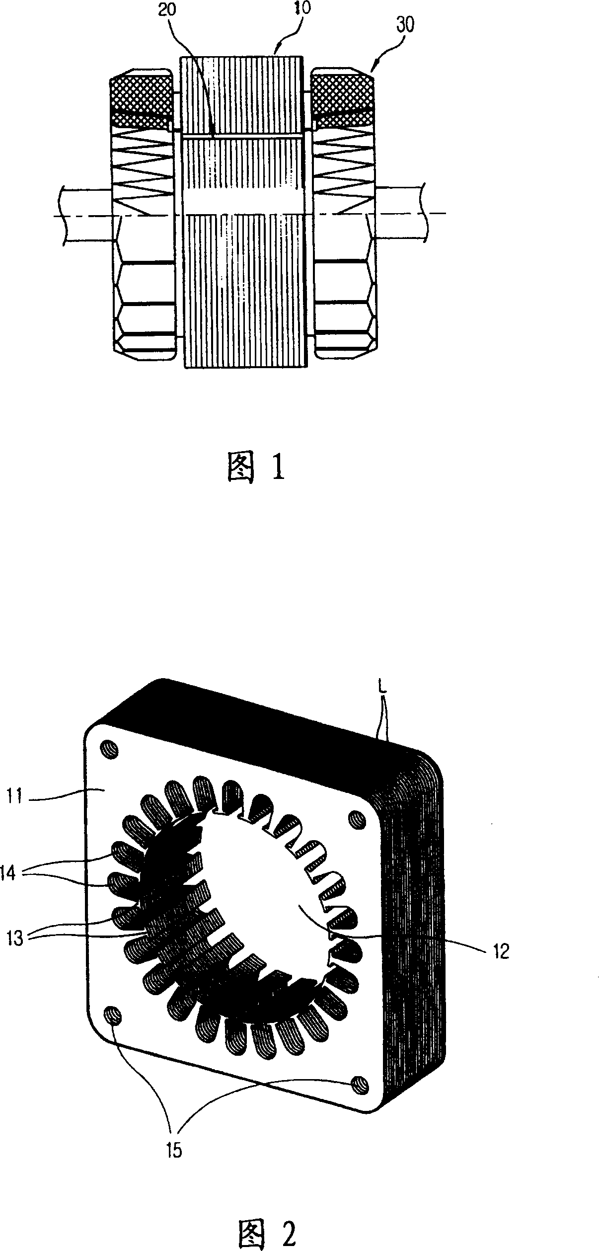 Motor stator structure