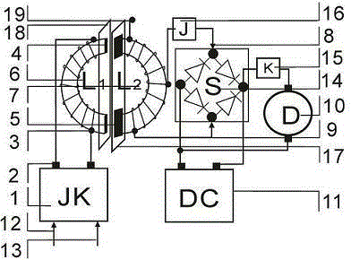 Annular safety electric energy coupling middle end