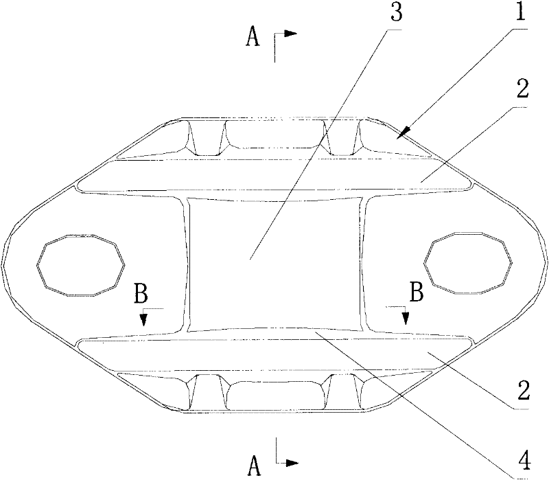 Lower cantilever base for support seat of railway line contact network