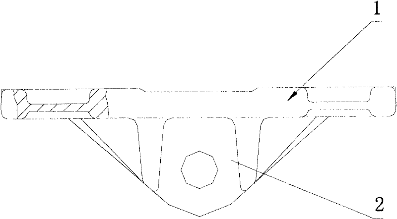 Lower cantilever base for support seat of railway line contact network