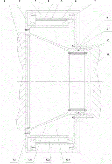 Direct driving type wind driven generator with double motors