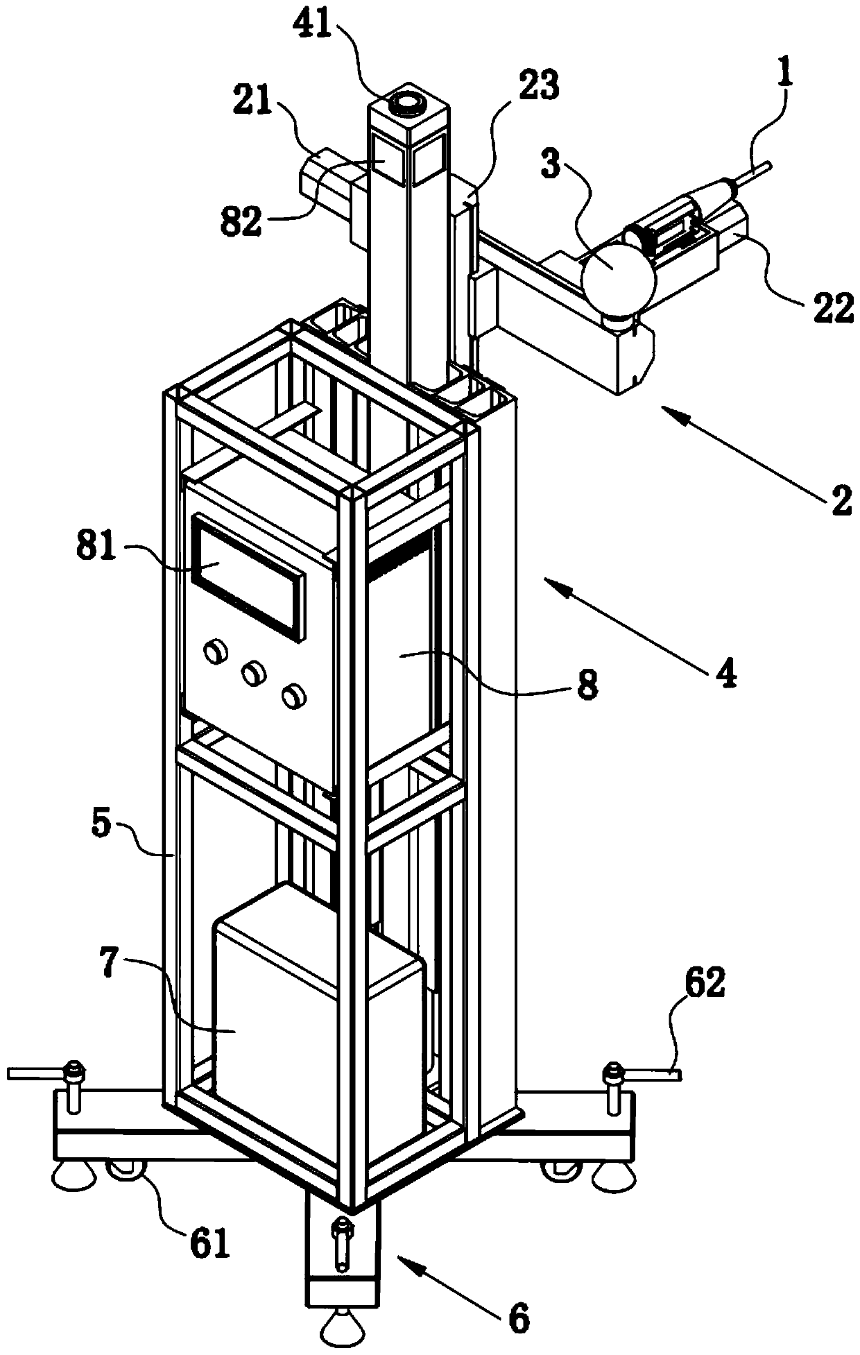 Robot for concrete horizontal springback detection