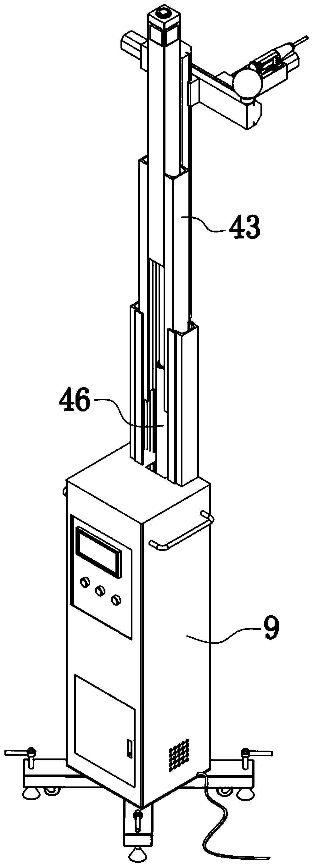 Robot for concrete horizontal springback detection