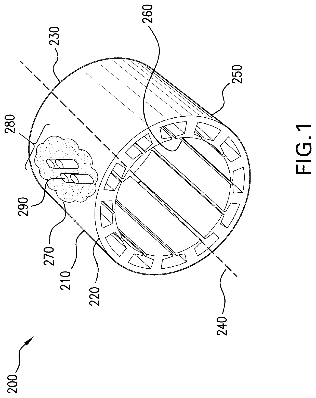 Electric machine cooling features