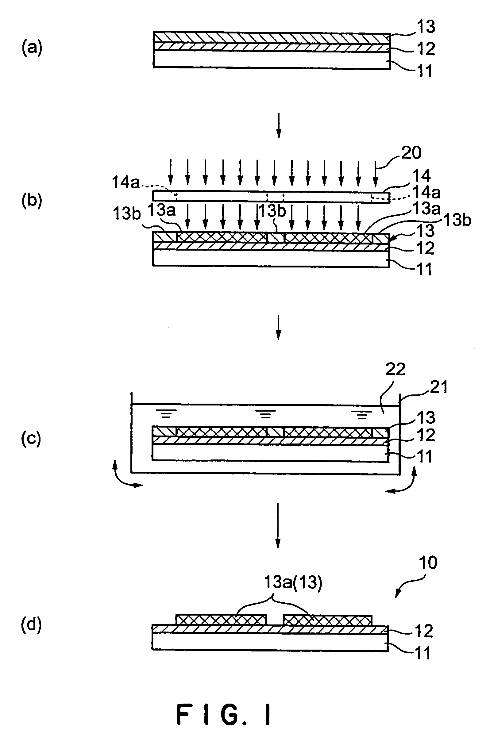 Method of producing optical element by patterning liquid crystal films