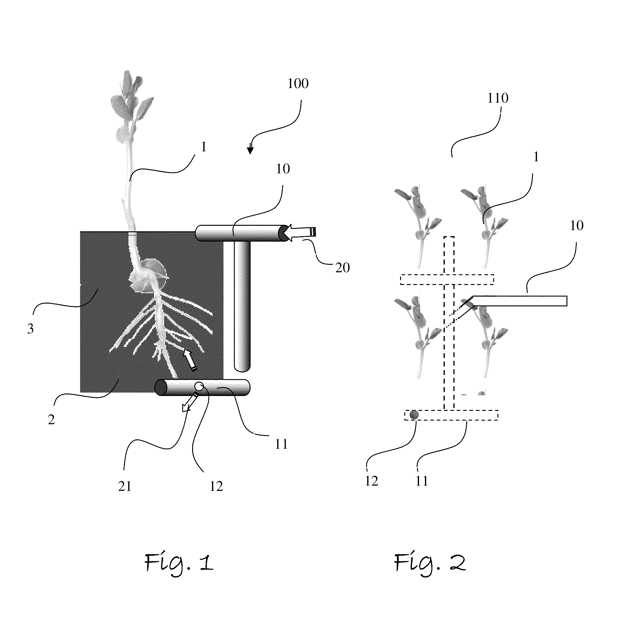 Stationary system for gas treatment of top soil to kill plant pests and methods thereof