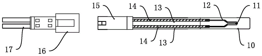 Thin film type temperature sensor