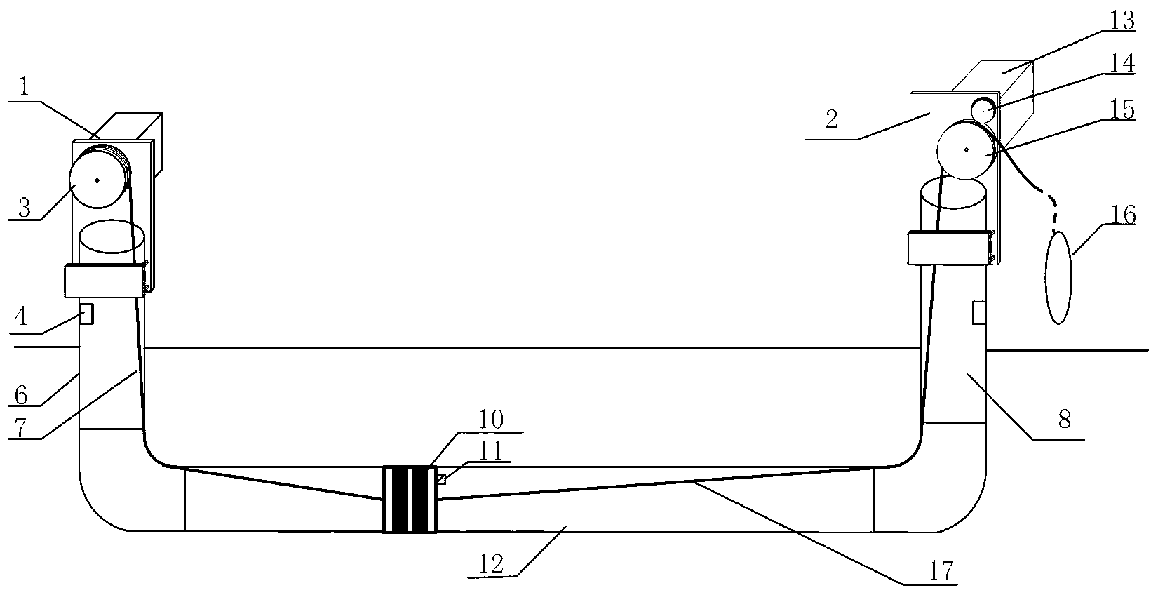 Soil moisture distribution measuring system and measuring method