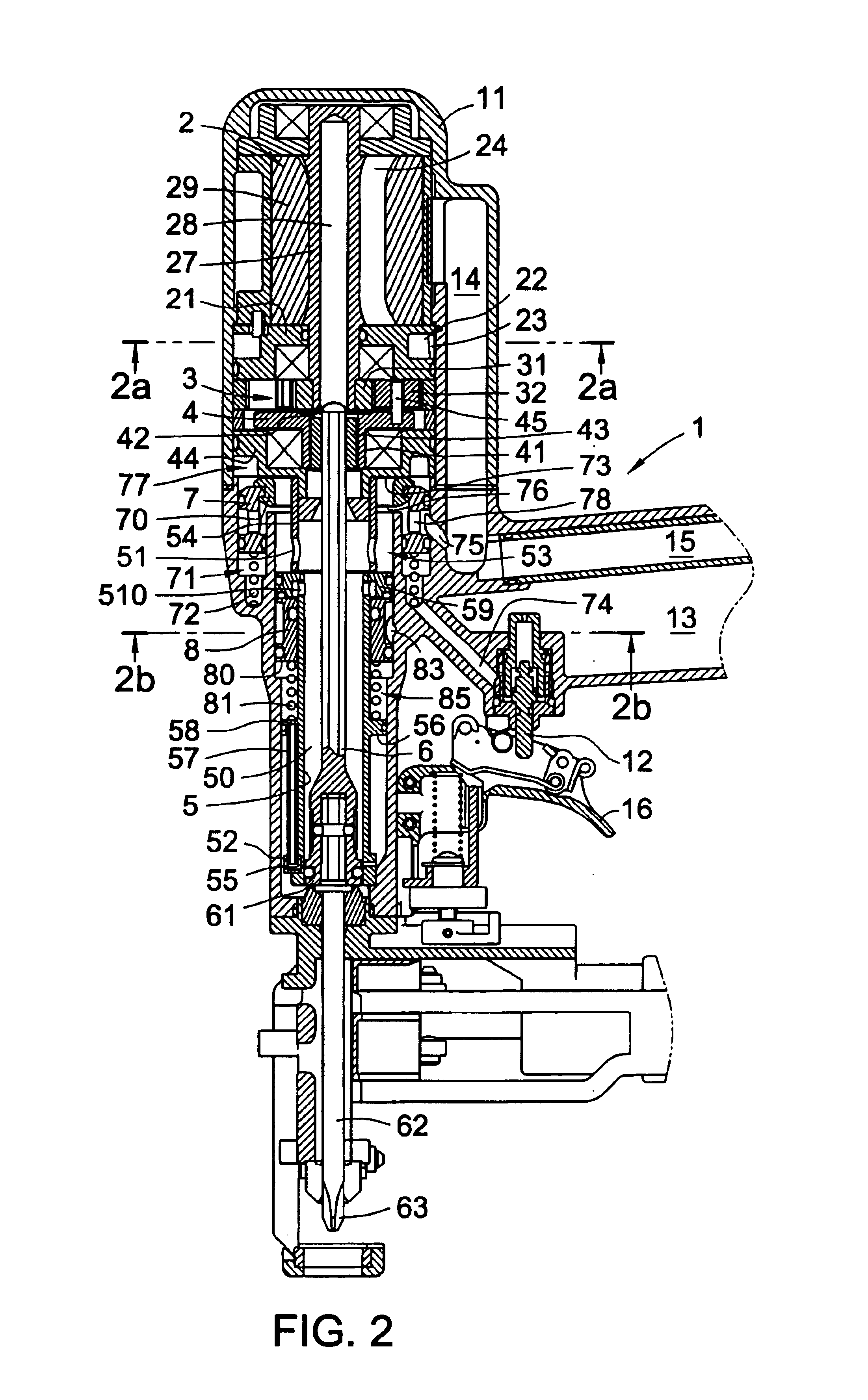 Pneumatic motor driving valve of screw nail gun