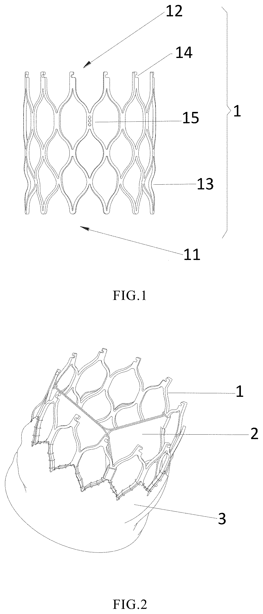 Valved stent and heart valve with same