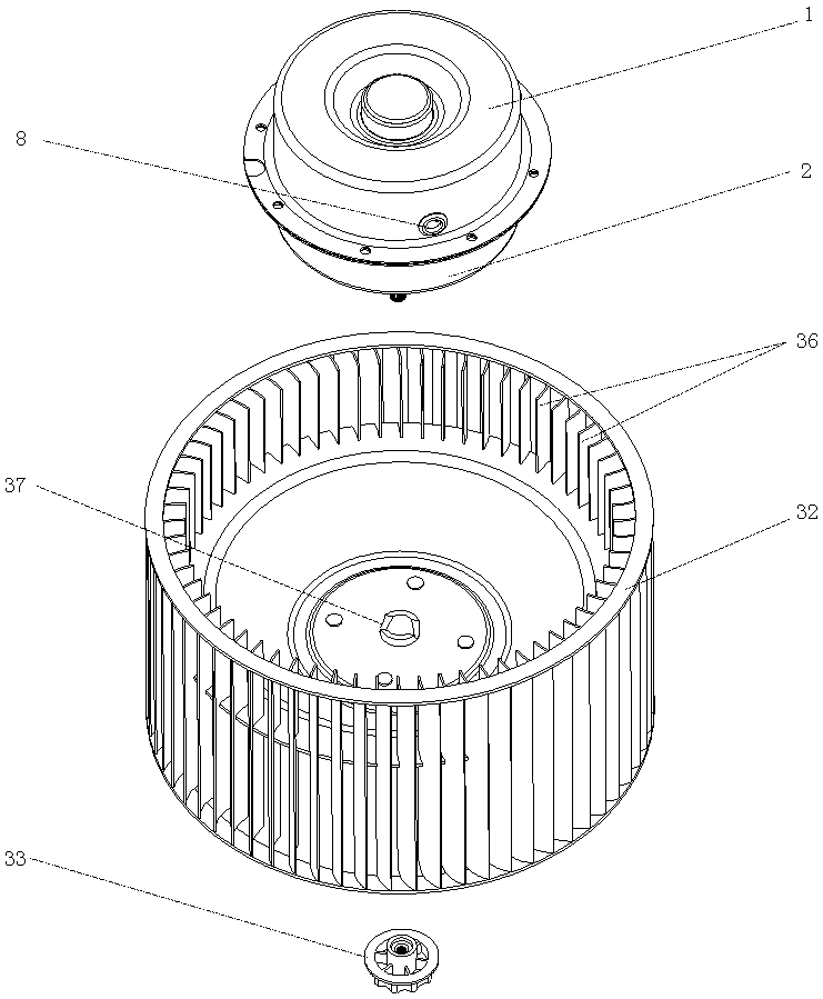 A permanent magnet brushless DC motor with a built-in controller for range hoods