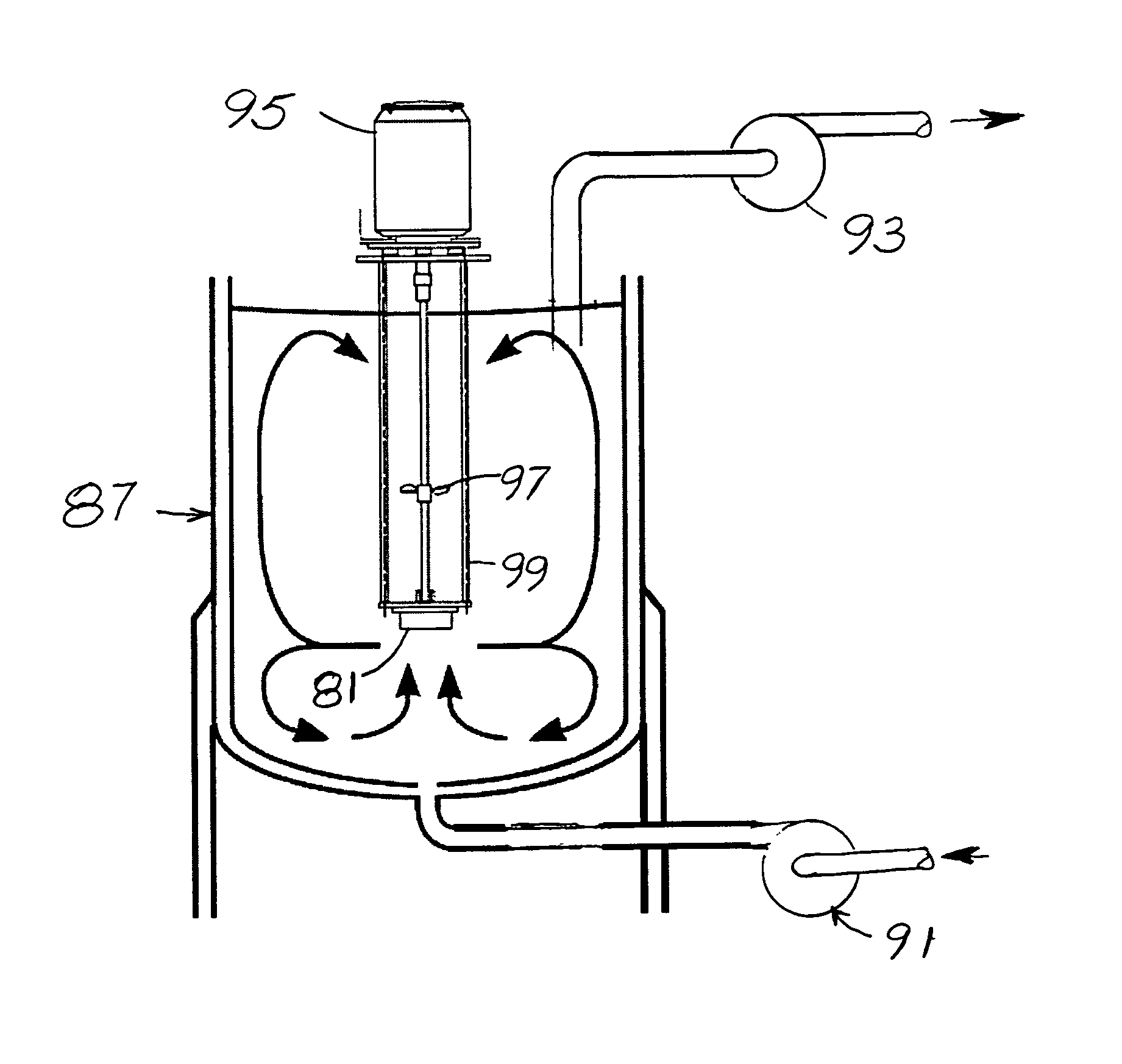 Continuous high shear mixing process