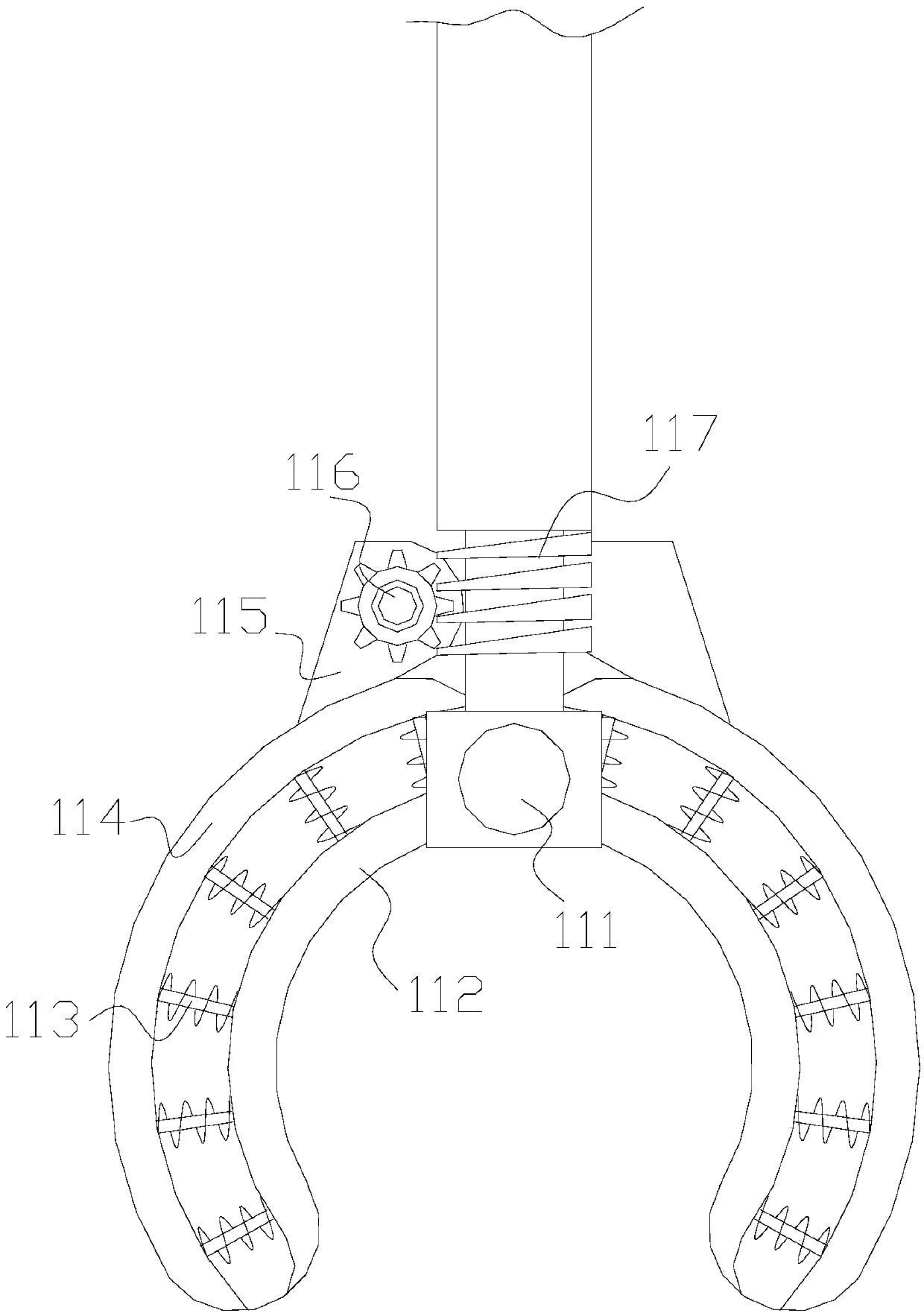 Cable straightening device capable of straightening and preventing snow block in snow field