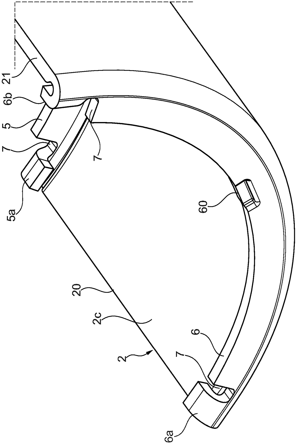 Segment rolling bearing and disk brake device