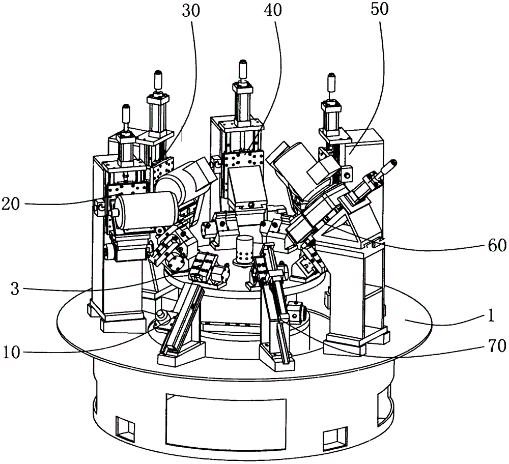 Full-automatic multi-procedure synchronous machining composite numerical control machine tool