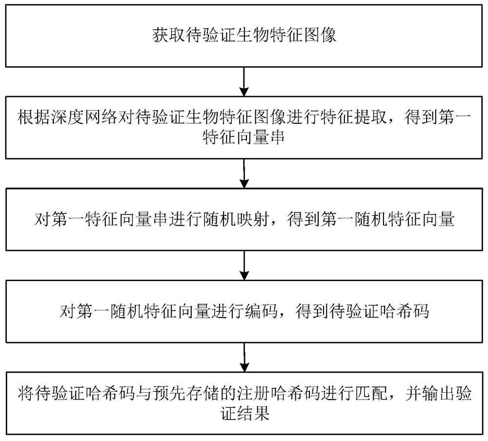 Biological feature template protection method and device based on deep learning