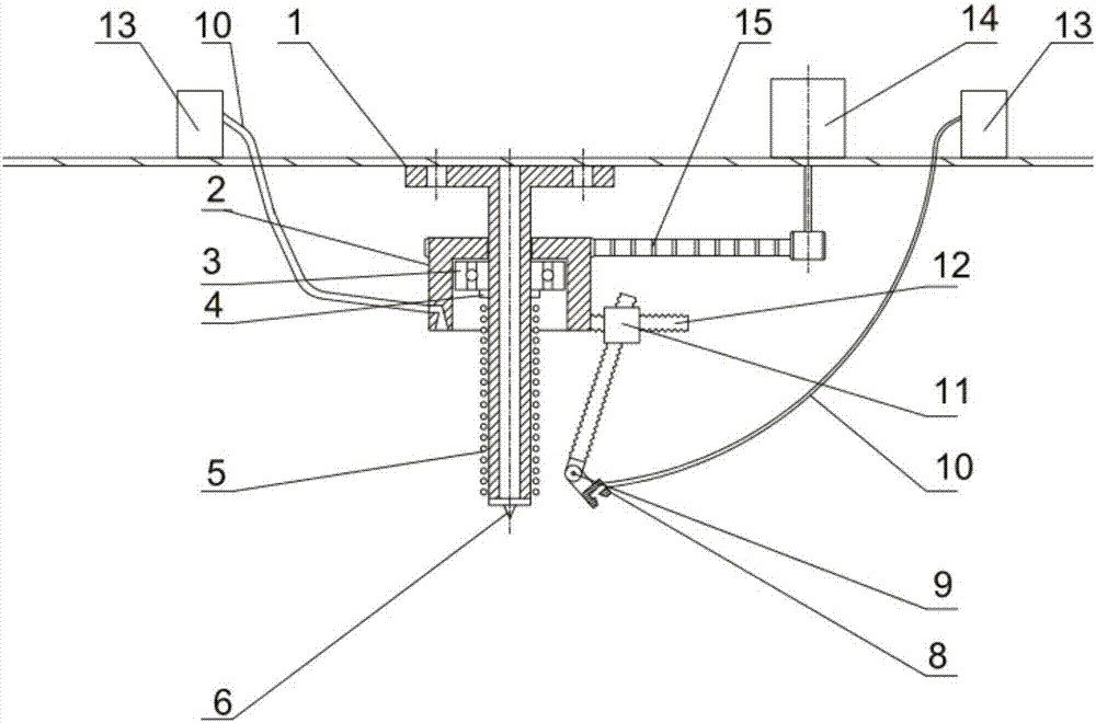 Device capable of eliminating electrostatic influence and used for electro-spinning direct writing