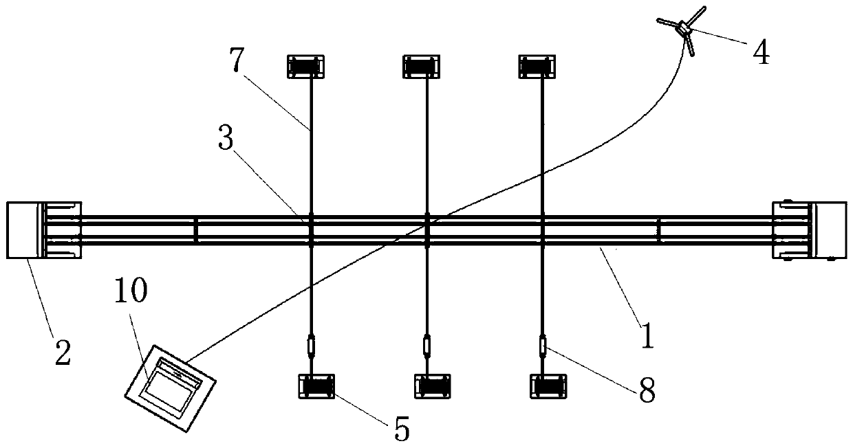 Test system suitable for multi-split wire reversal fault research