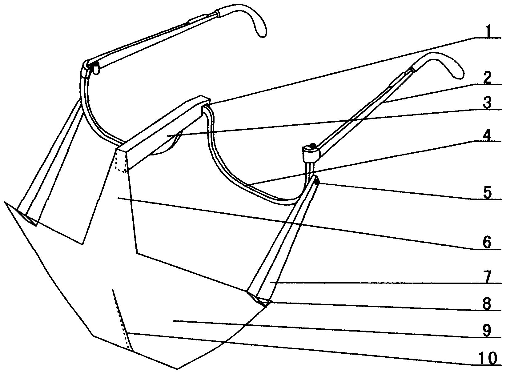 Glasses frame type liquid-spitting-preventing isolating device