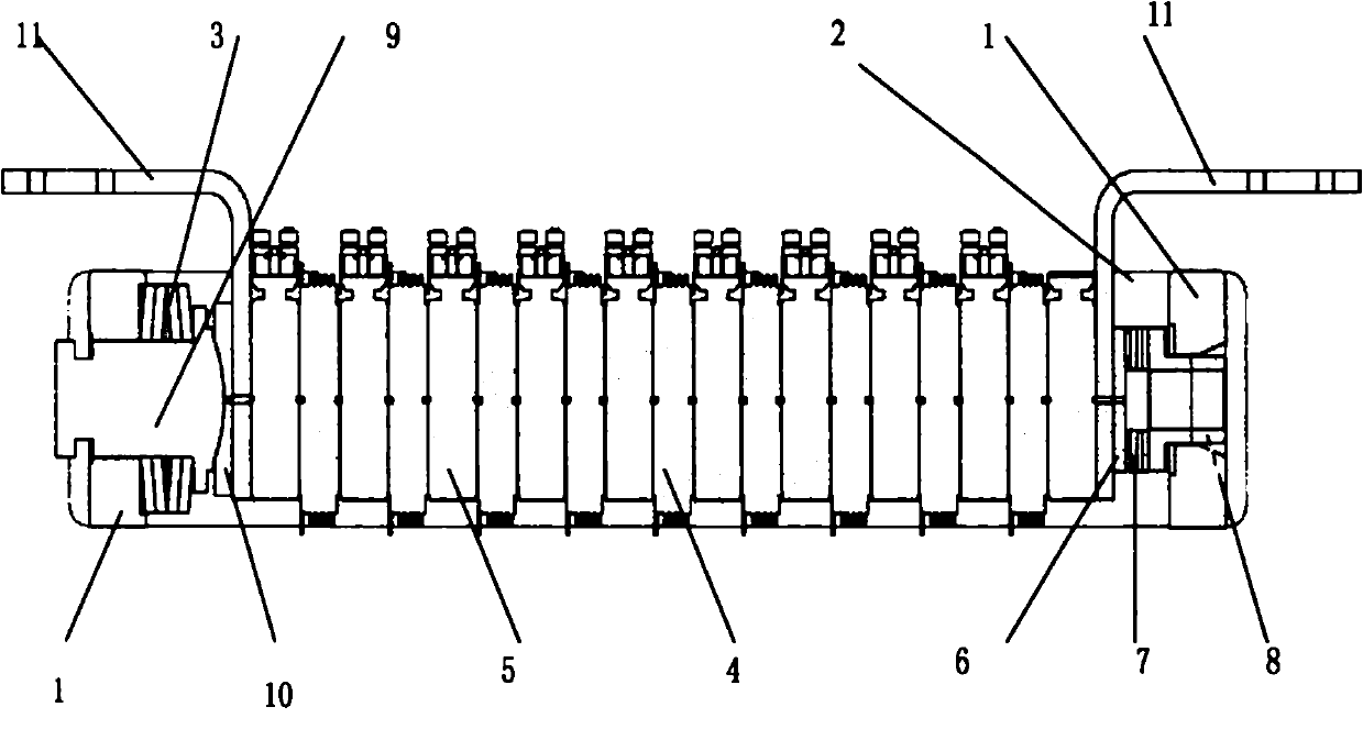 Thyristor pressing mechanism for direct current power transmission converter valve