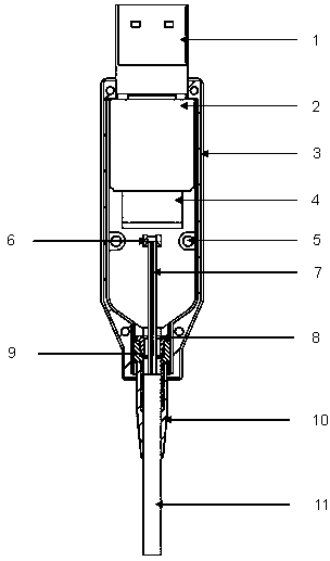 Connecting assembly of USB 3.0 type optical fiber connector