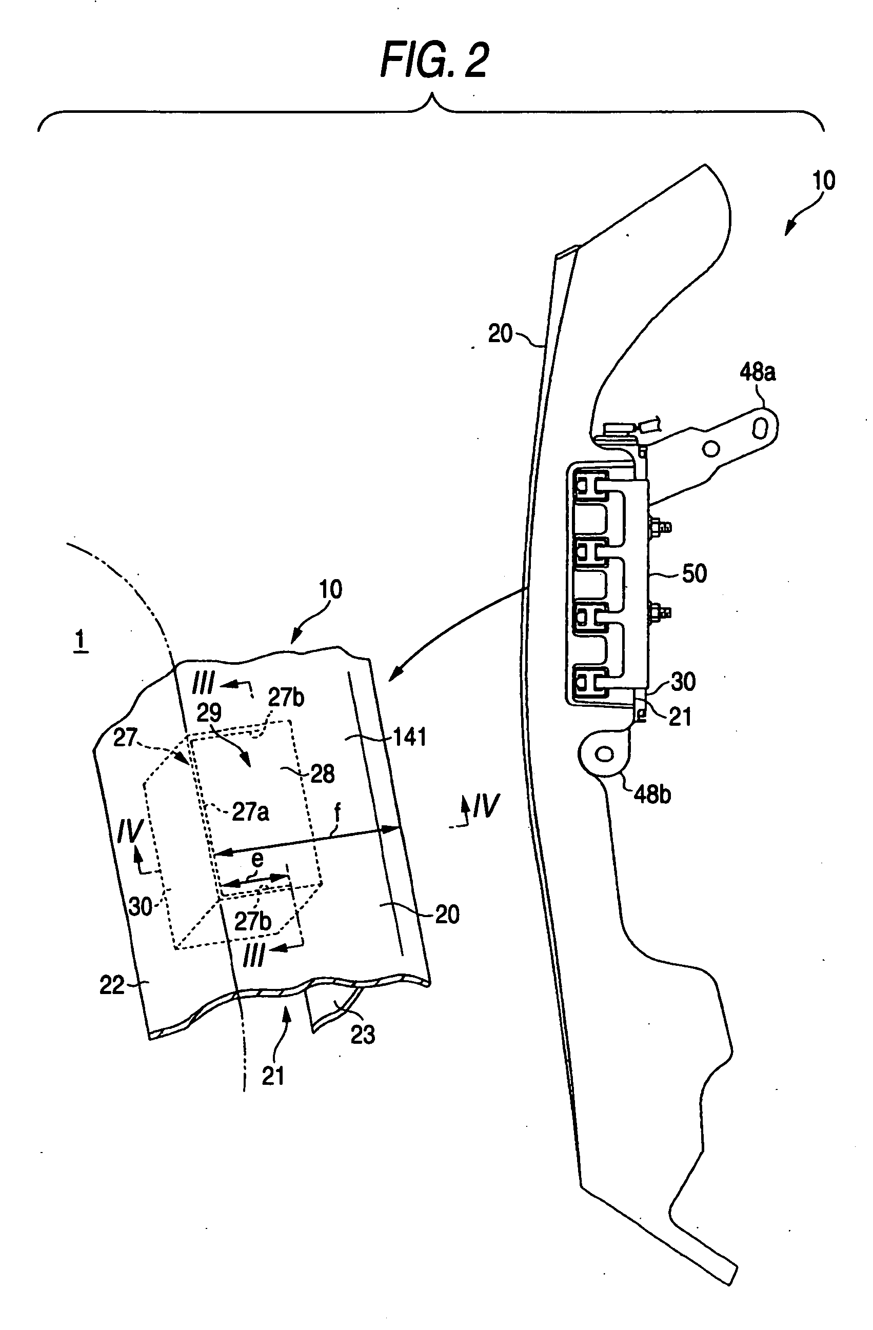 Rear seat side airbag device