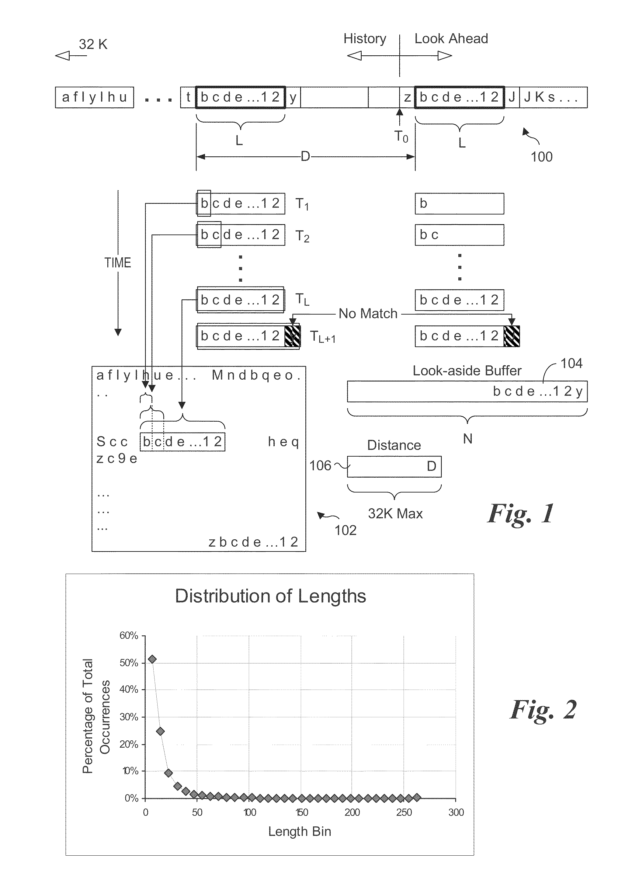 Bitstream processing using coalesced buffers and delayed matching and enhanced memory writes