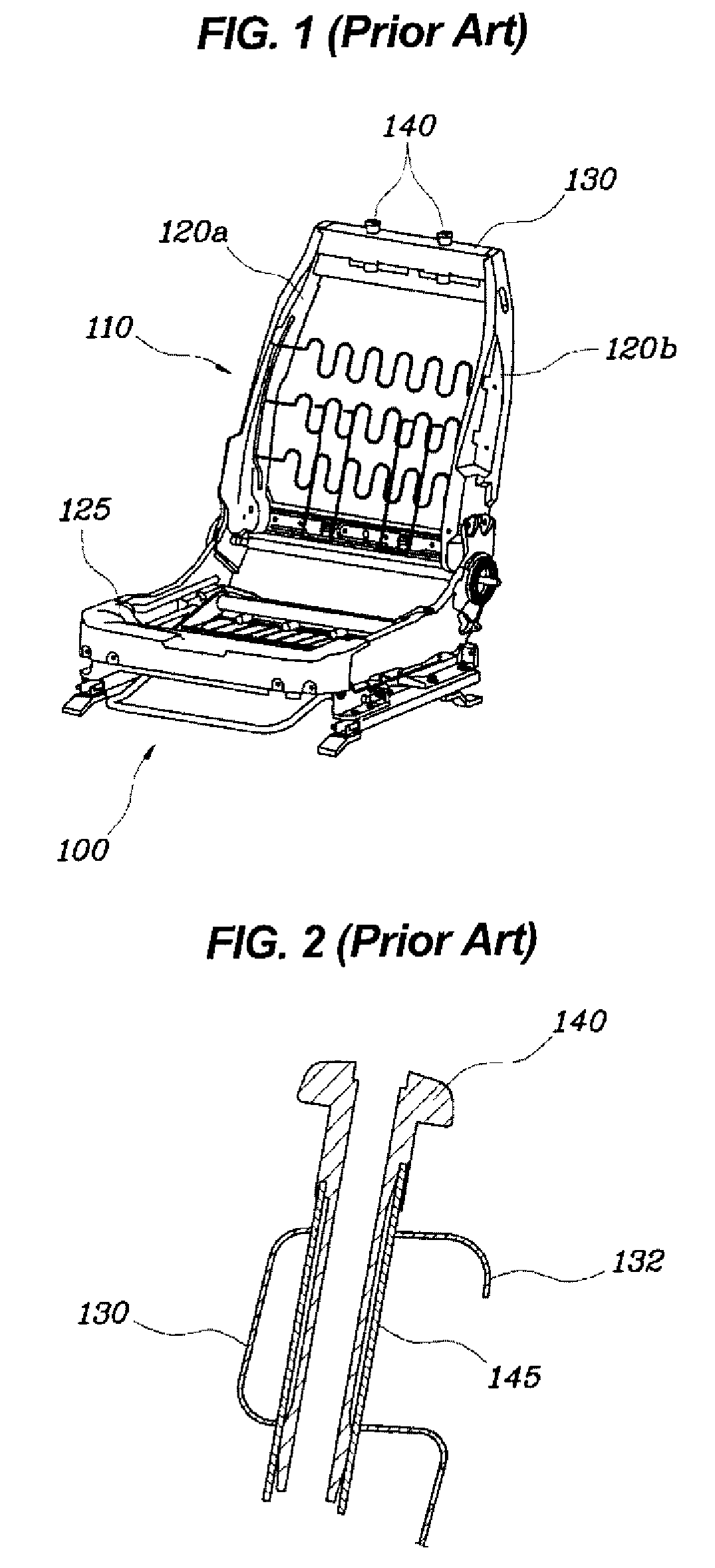 Seatback frame structure for vehicles