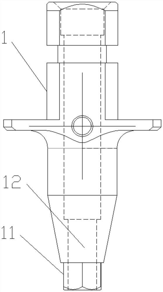 Broken central screw taking-out device