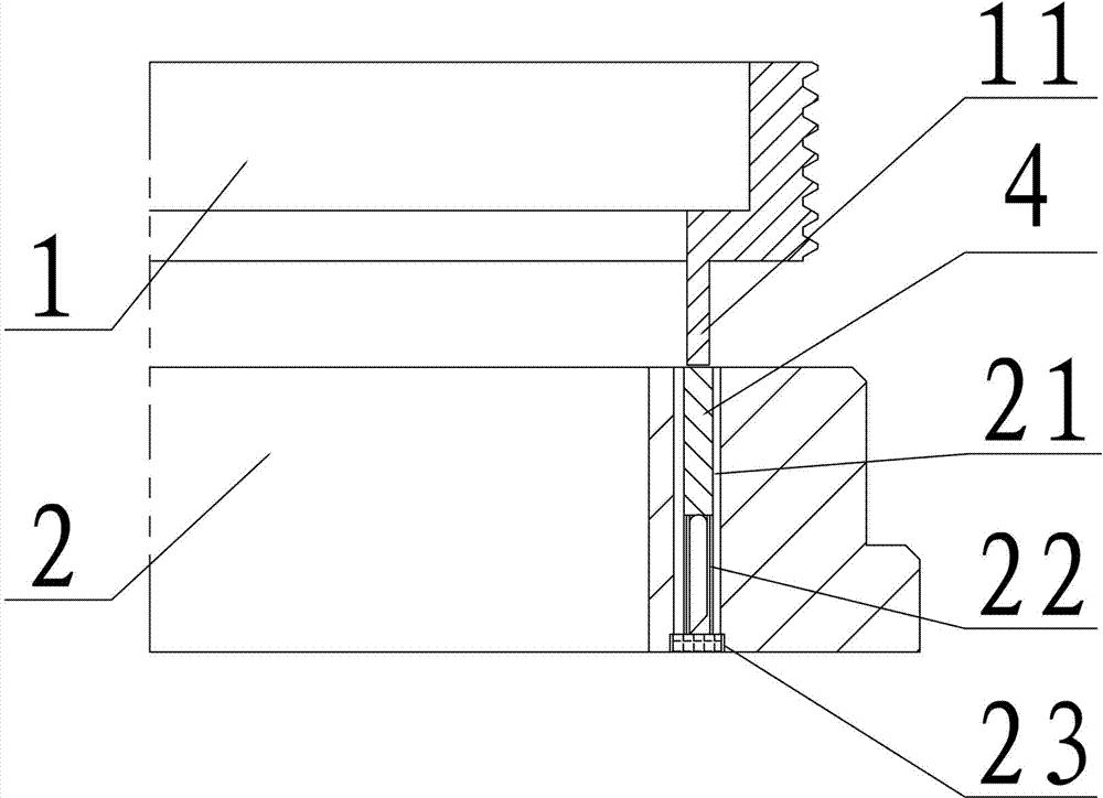 Nail pushing device of prepuce loop line cutting and suturing instrument