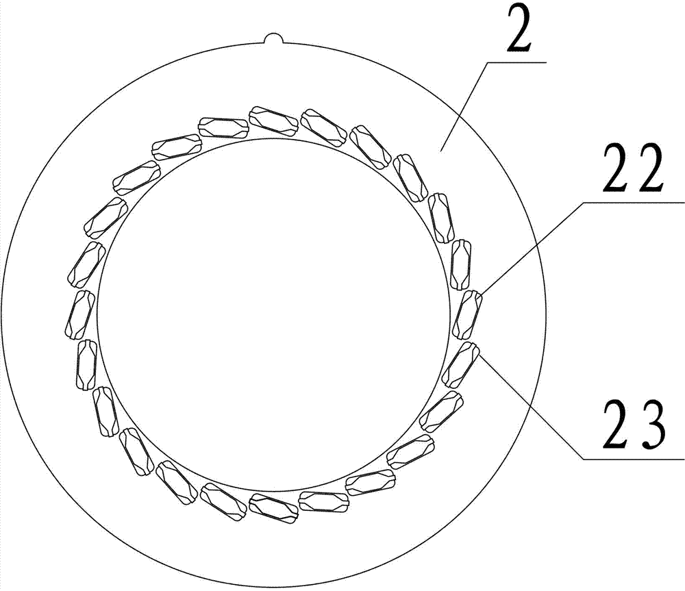 Nail pushing device of prepuce loop line cutting and suturing instrument