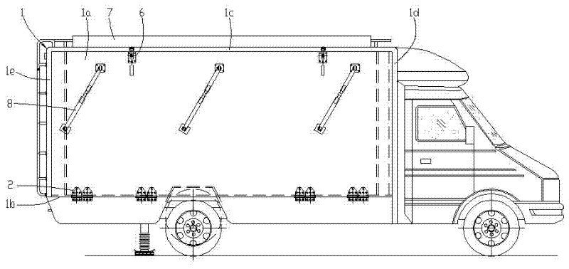 Unfolding-type mobile service publicizing vehicle