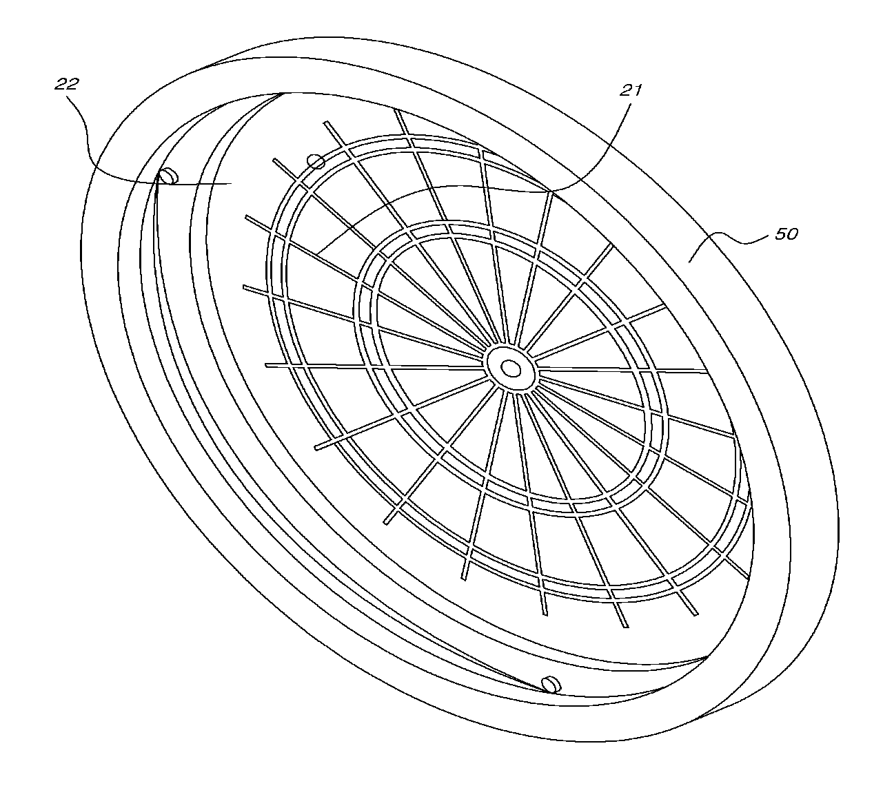 Luminous dart board set