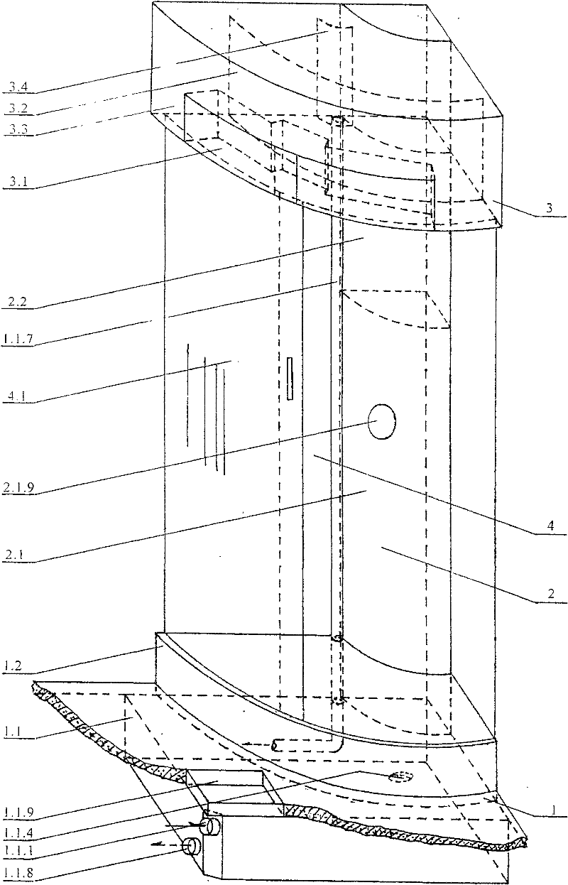 Recycle treatment device of household sewage water