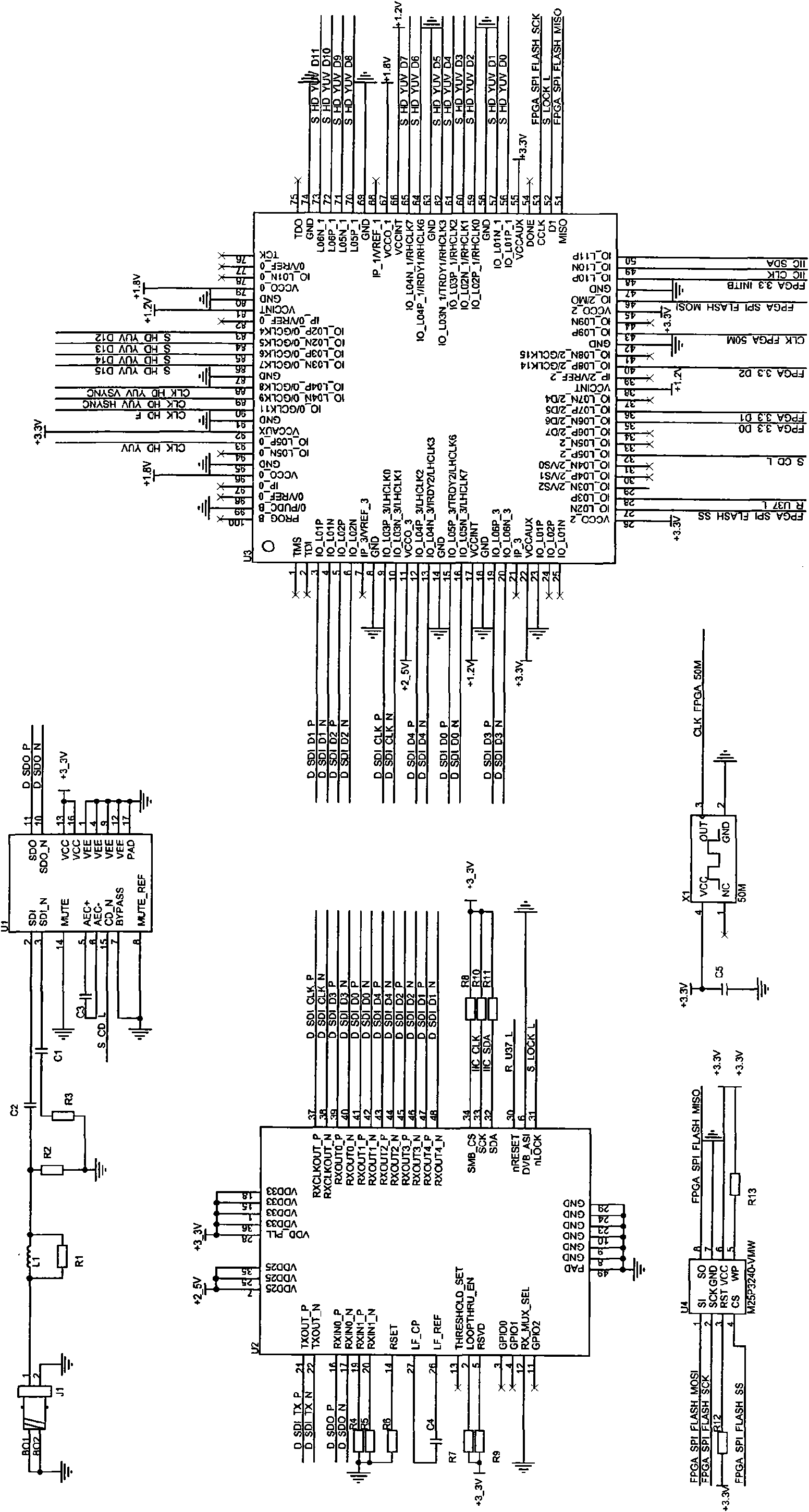 Transmission system of user data under SDI audio and video transmission mode and method therefor