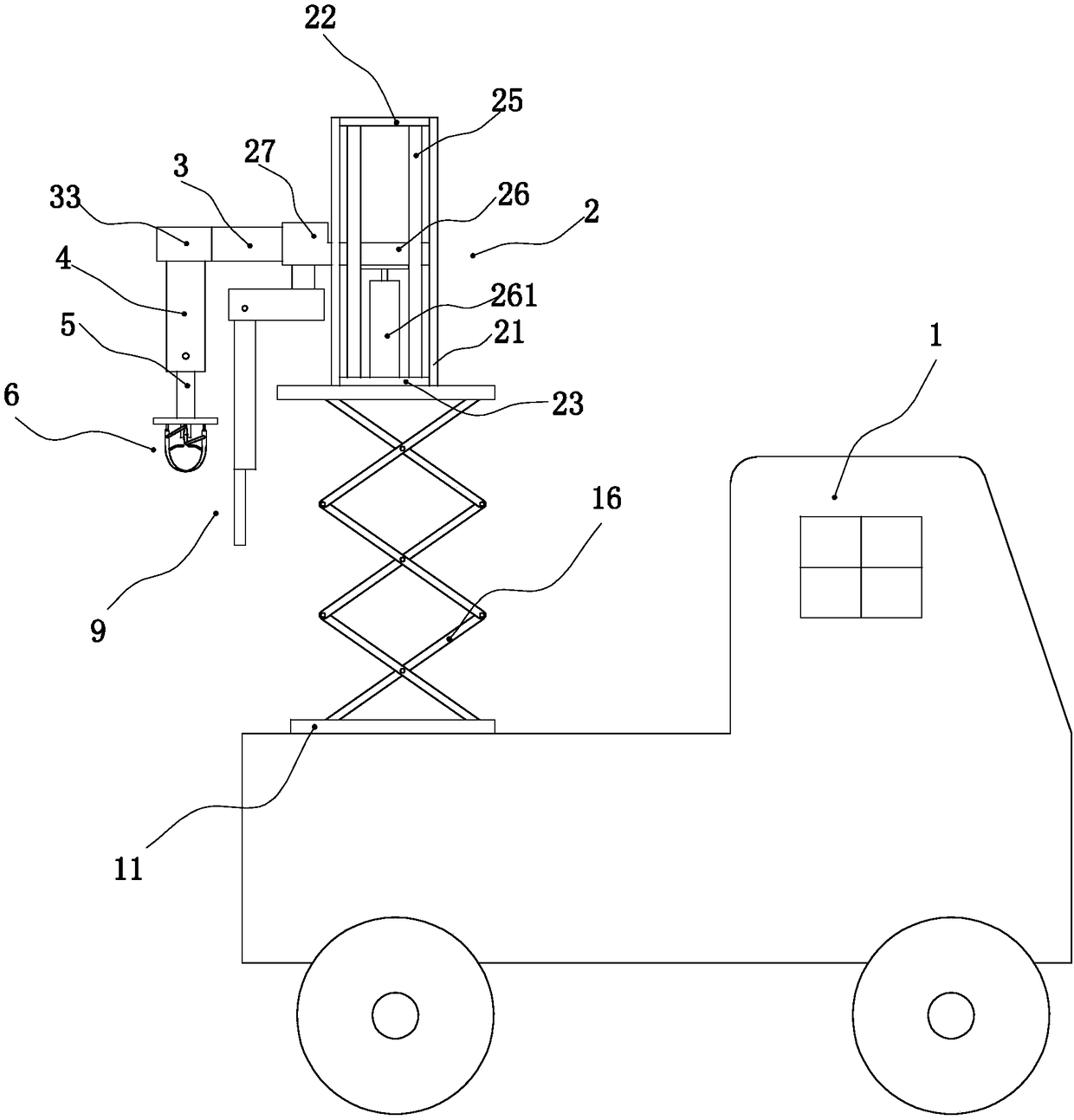 Intelligent distribution network bird nest removal vehicle